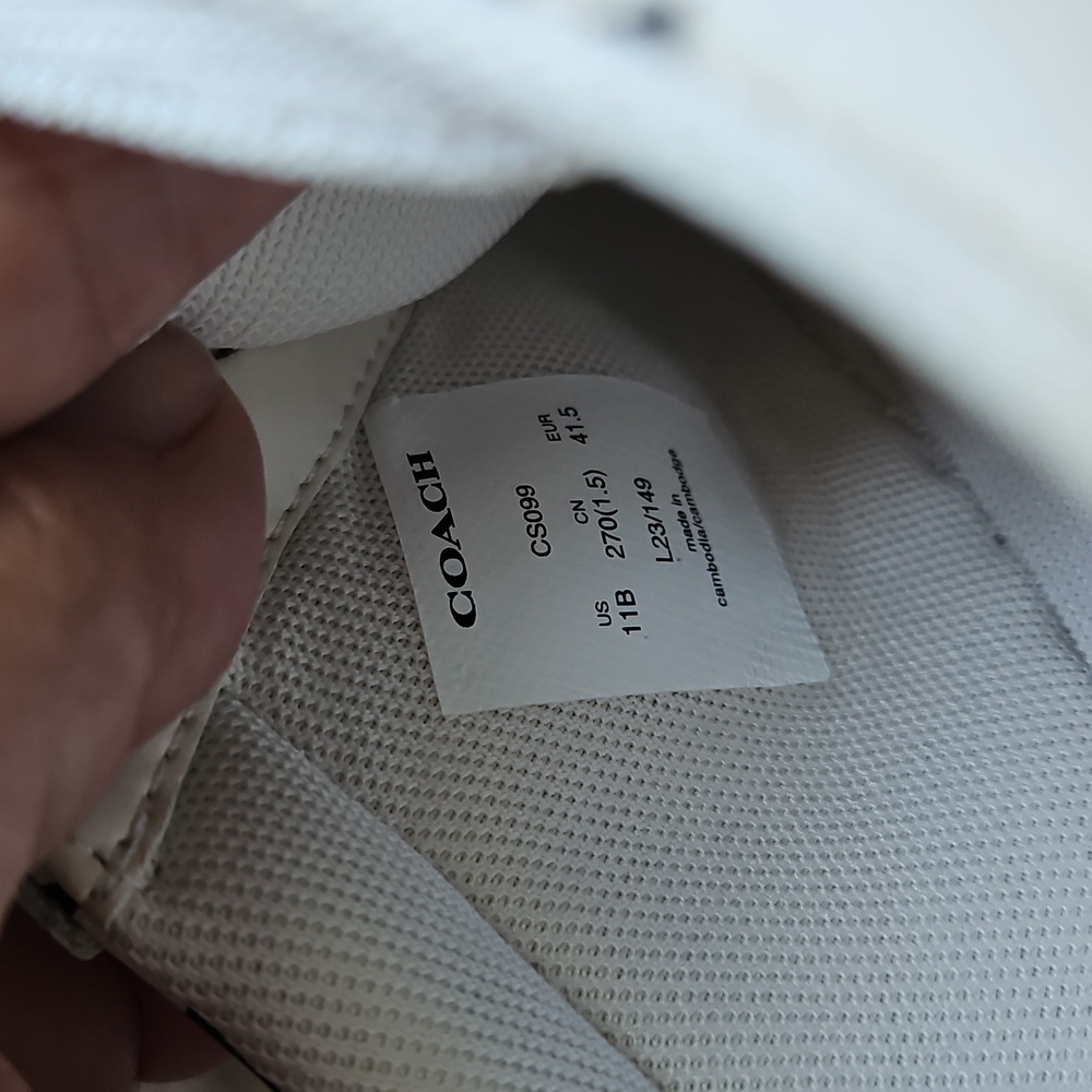 Coach Lowline Daisy Leather Sneakers, Size 11 - Picture 10 of 11